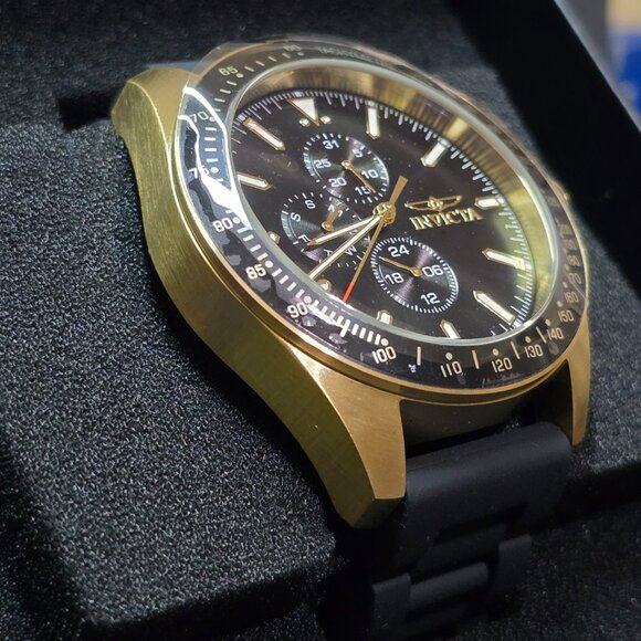 Invicta Aviator Nomad Men's Watch - 45mm, Black (38404) - Black and Gold - Picture 3 of 10